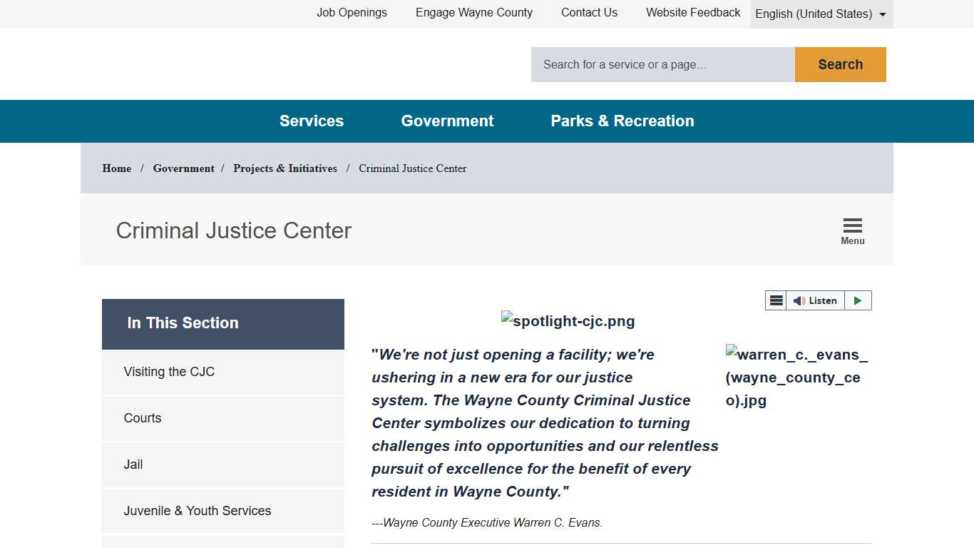 Criminal Justice Center - Wayne County, Michigan