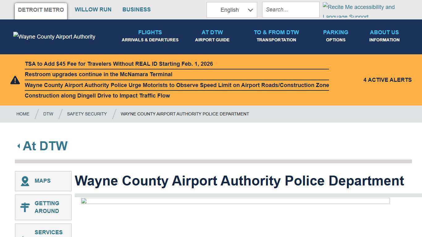 Wayne County Airport Authority Police Department | Wayne County Airport Authority